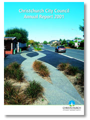 Cover of the Christchurch City Council Annual Report 2001