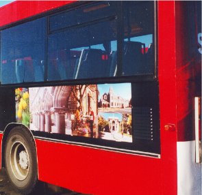 Christchurch�s Big Red buses are now sporting designs to promote the City Centre