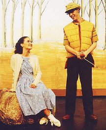Pickwick Players Sarah Pilgrim and Justin Tate in a scene from the play The Hundred Dresses. 