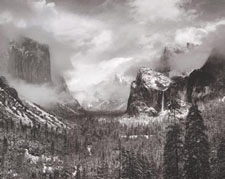 Ansel Adams’ Clearing Winter Storm, Yosemite National Park, California, 1944. Copyright of the trustees of the Ansel Adams Publishing Rights Trust