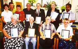 Award recipients with their awards