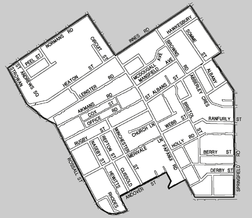 Merivale Precinct Society area map