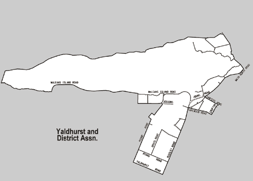 Yaldhurst and District Association area map