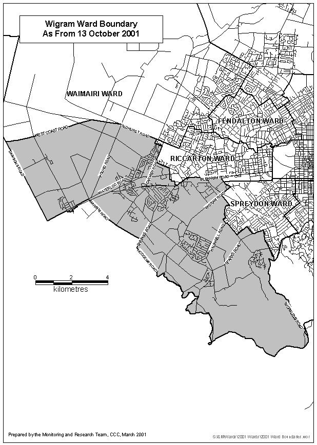 Wigram Ward Map