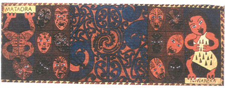 Riki Manuel, Branston intermediate, 5m x 1.8m Acrylic Painted Canvas Hanging