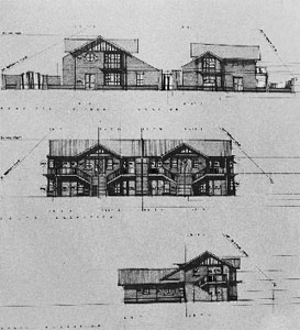 An architects drawing of the units being built in Beckenham