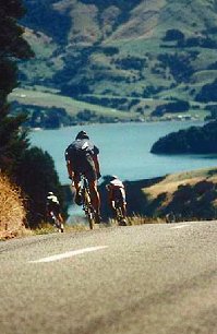 The scenic Le Race course provides fast downhills � and unrelenting uphills