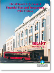 The cover of the Draft Financial Plan 2002