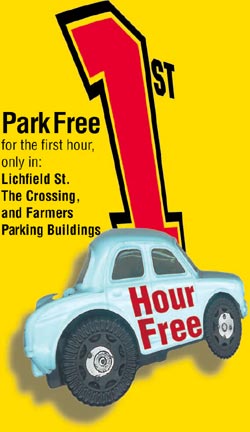 Park free for the first hour