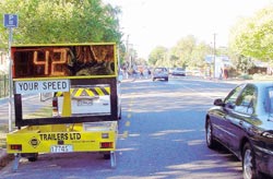 The City Council�s speed trailer