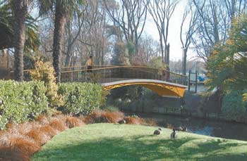Room to move: Work is about to get under way on the foot bridge into the Botanic Gardens from the