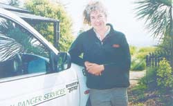 Di Carter...one of a team that maintains the conservation values of the Port Hills.