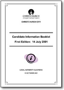 Candidate Info Booklet 2001