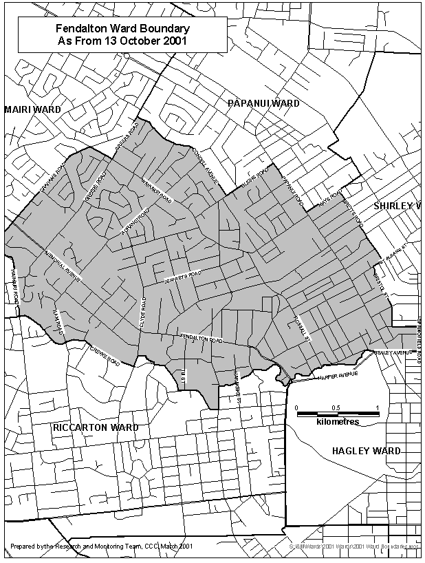 Fendalton Ward Map