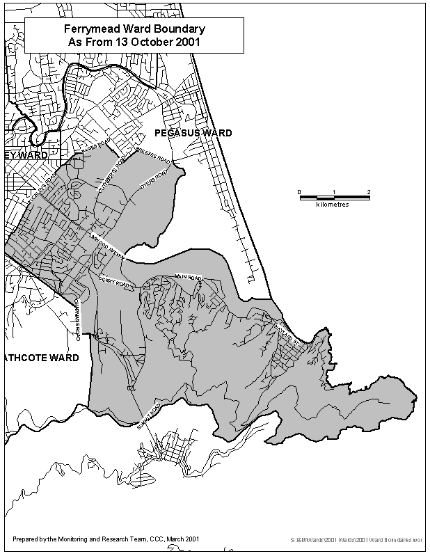 Ferrymead Ward Map