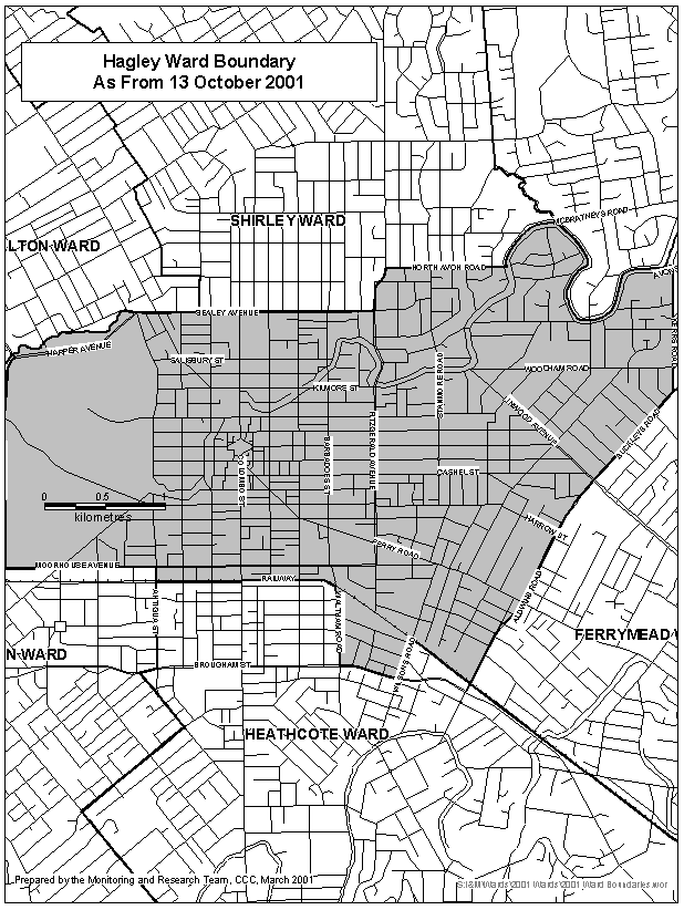 Hagley Ward Map
