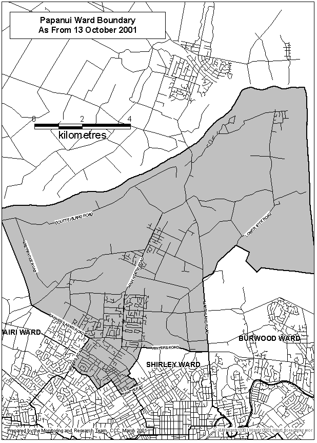 Papanui Ward Map